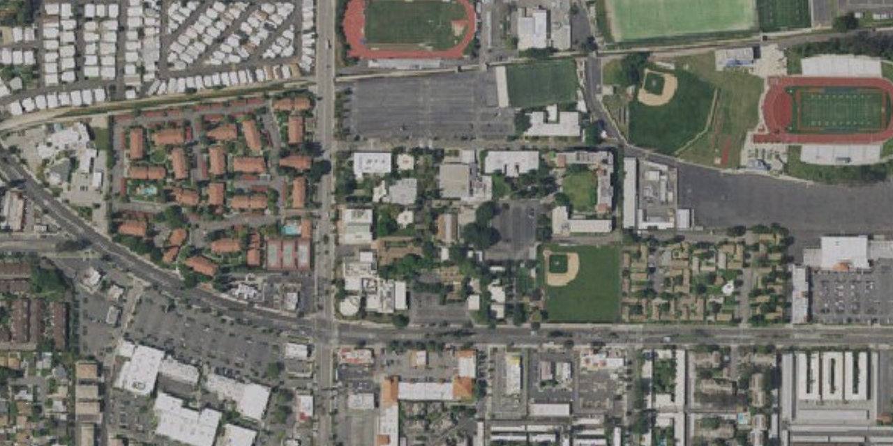 Aerial view of Azusa Pacific University