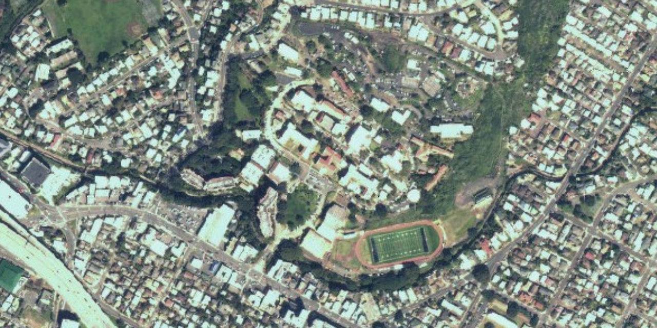 Aerial view of Chaminade University of Honolulu