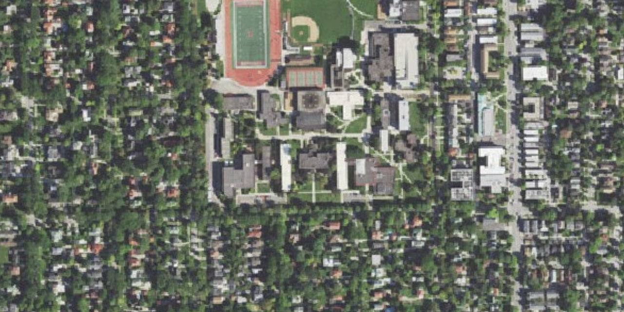 Aerial view of Concordia University-Chicago