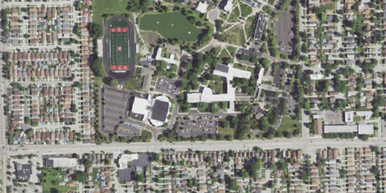 Aerial view of Saint Xavier University