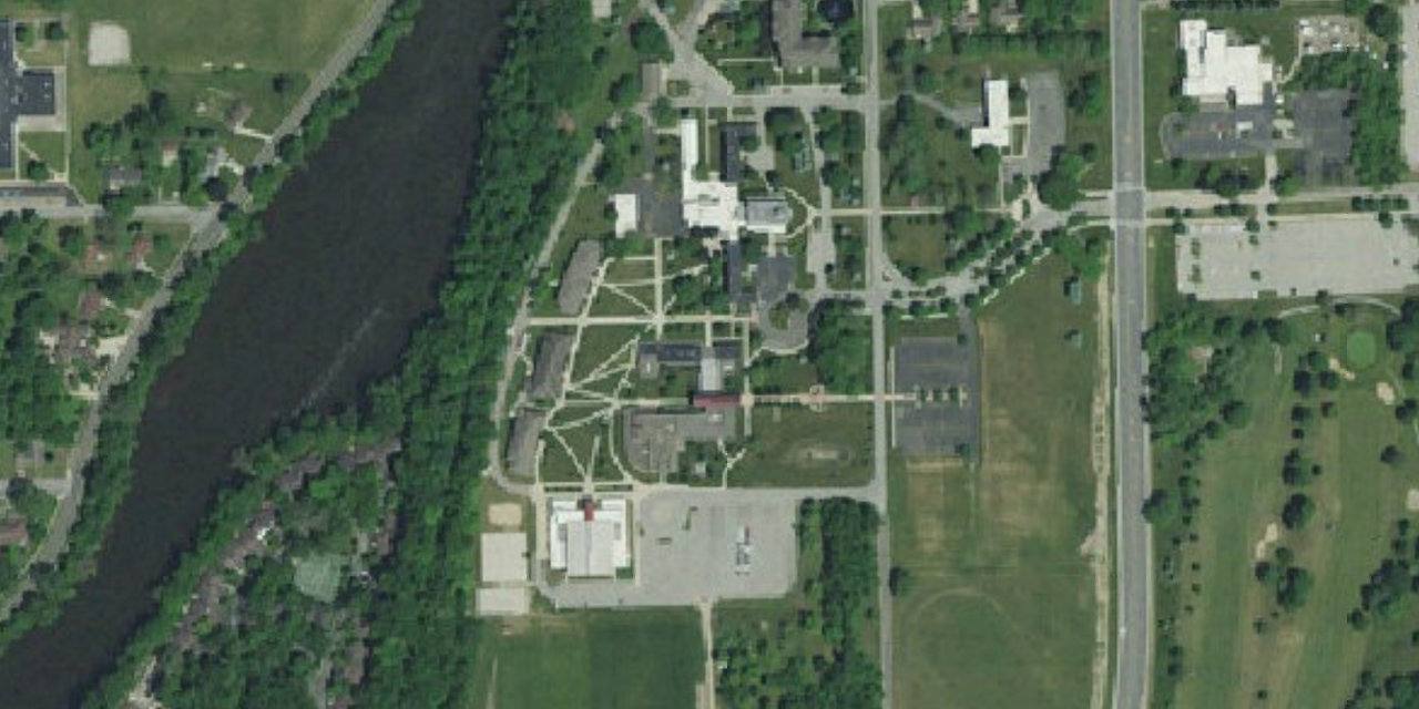 Aerial view of Holy Cross College