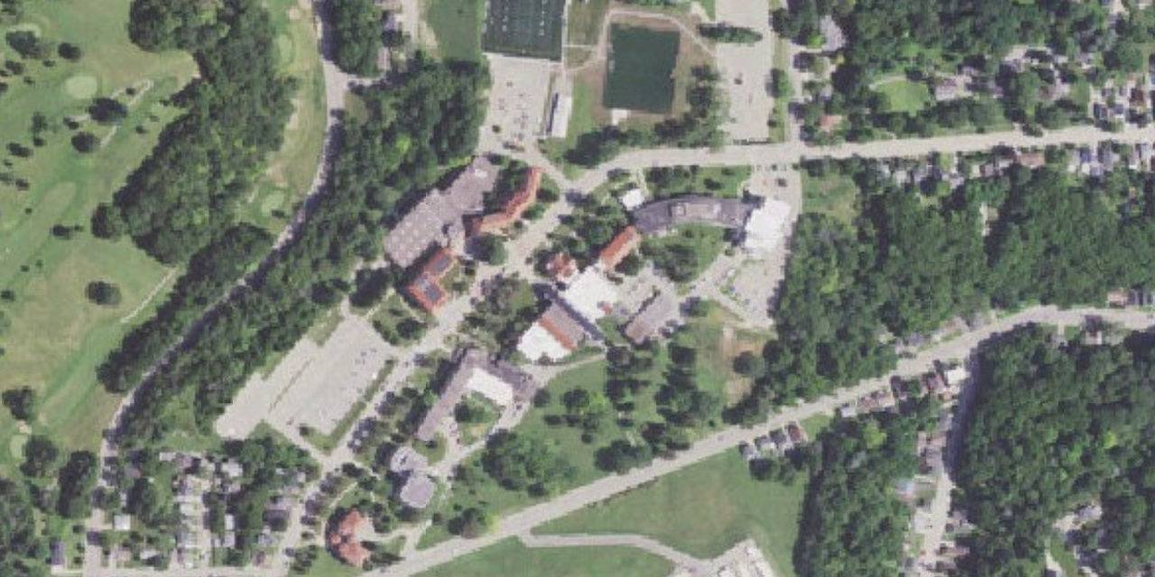 Aerial view of Clarke University