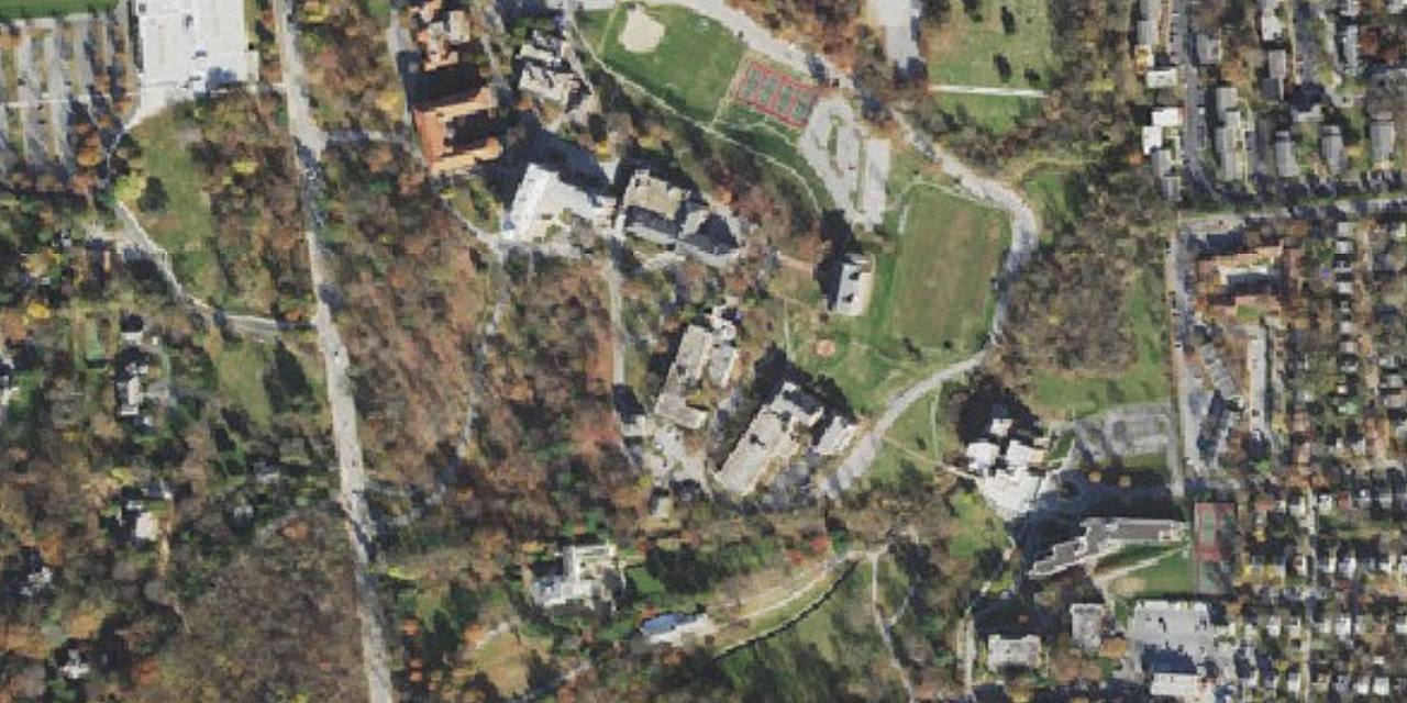 Aerial view of Notre Dame of Maryland University