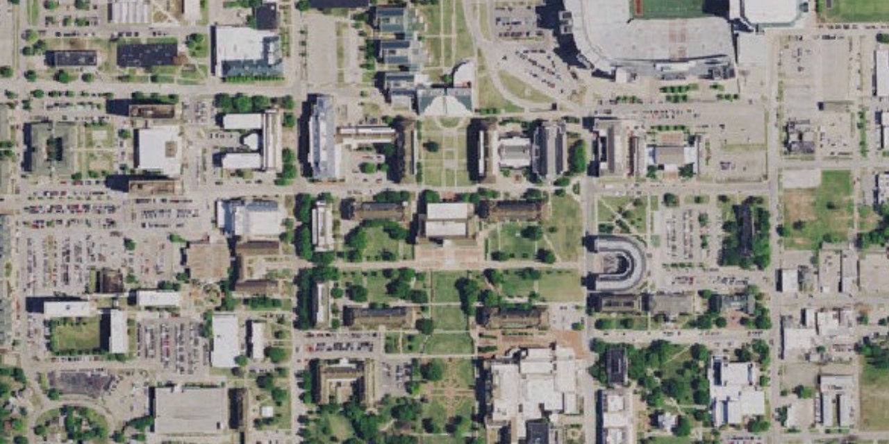Aerial view of Oklahoma State University