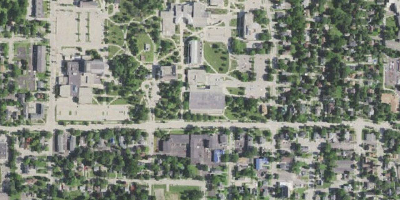 Vista aérea de University of Wisconsin-Whitewater