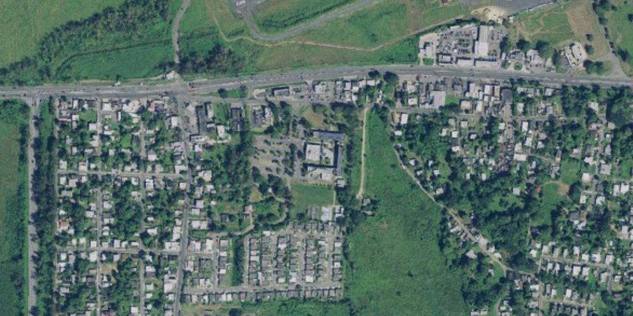 Aerial view of Pontifical Catholic University of Puerto Rico-Arecibo