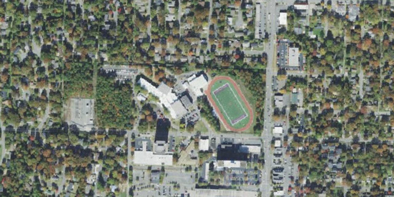 Aerial view of Catholic High School for Boys