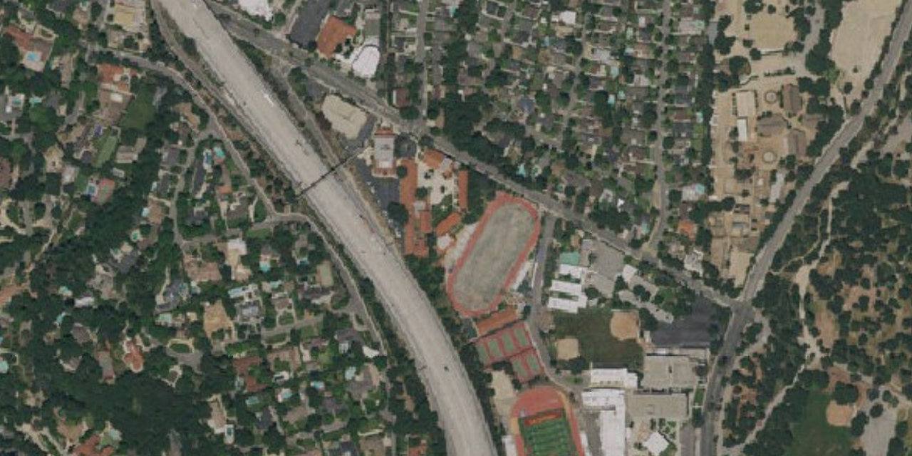 Aerial view of St. Francis High School