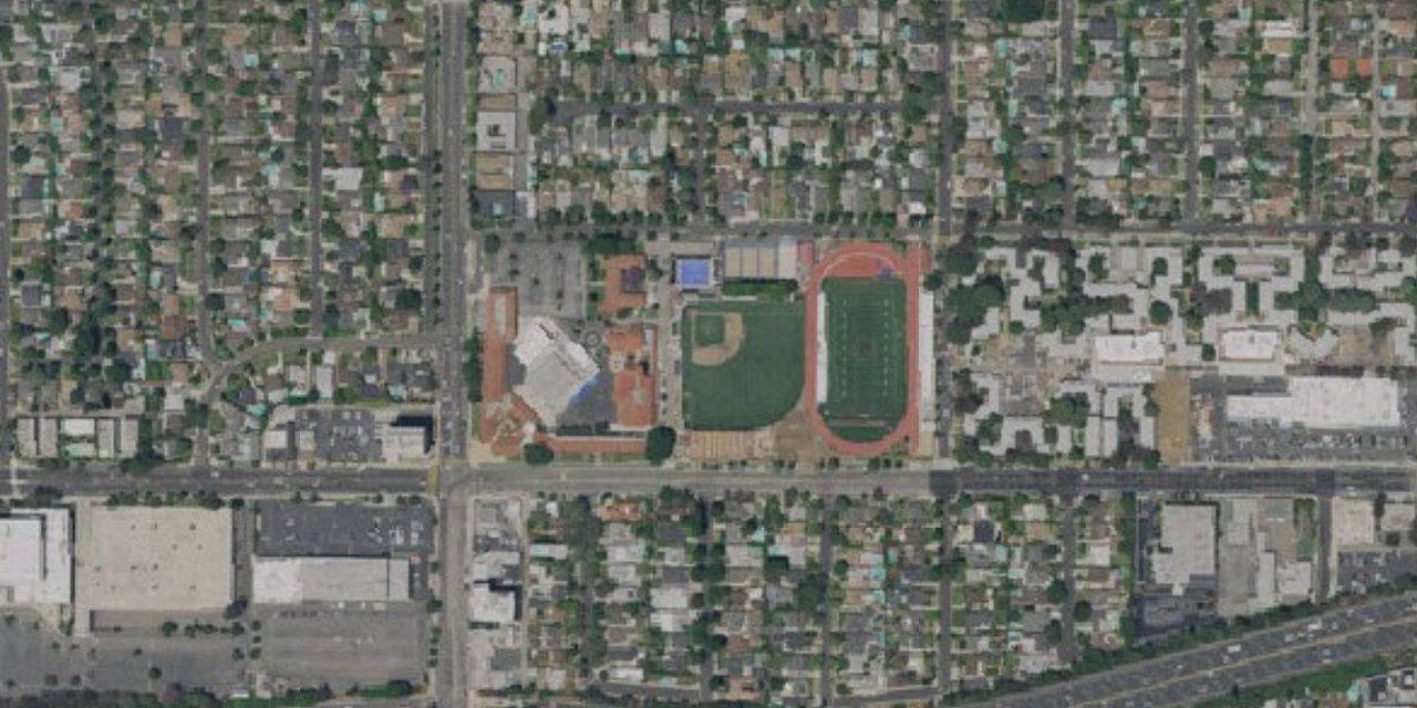 Aerial view of Notre Dame High School