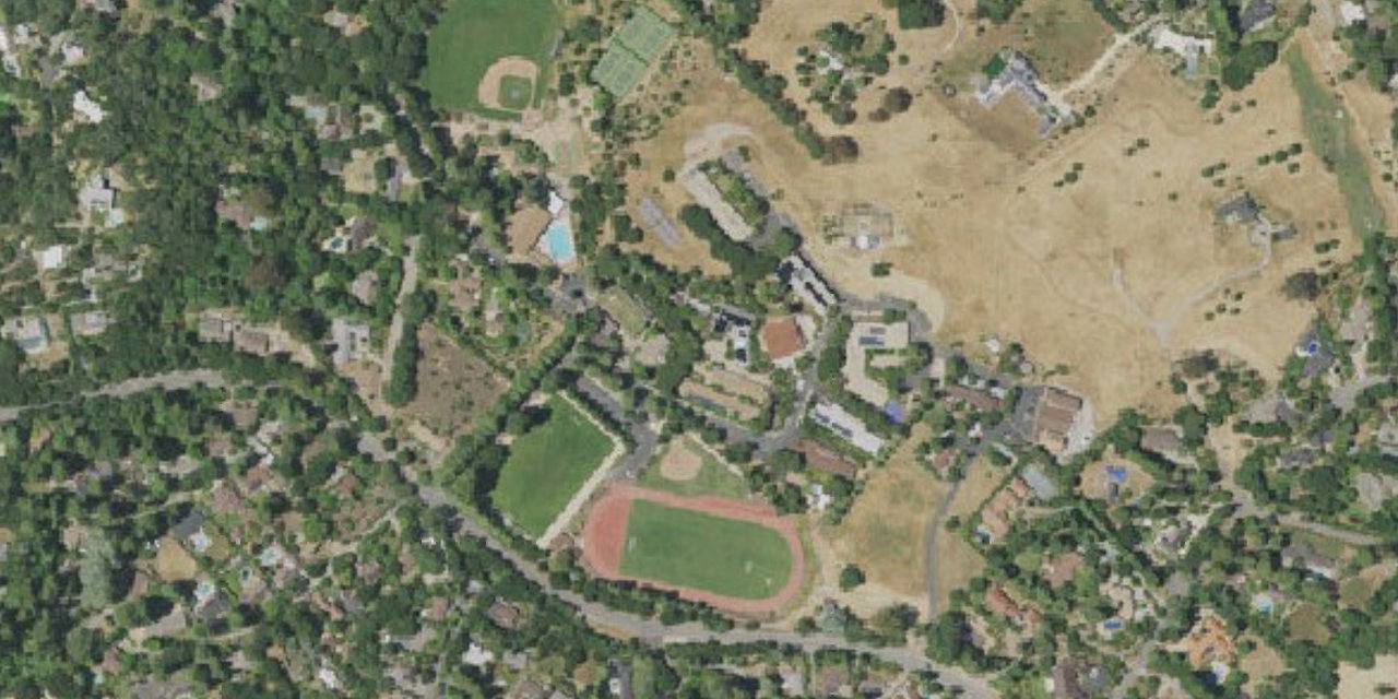 Aerial view of Woodside Priory School