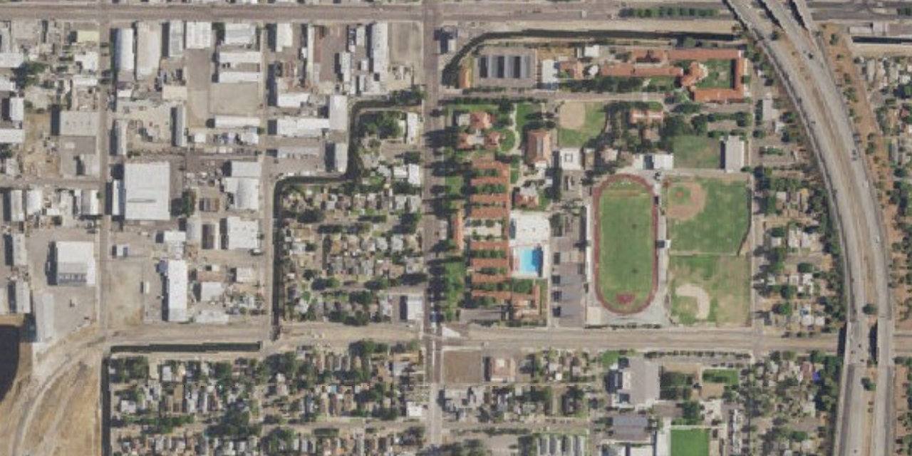 Aerial view of San Joaquin Memorial High School