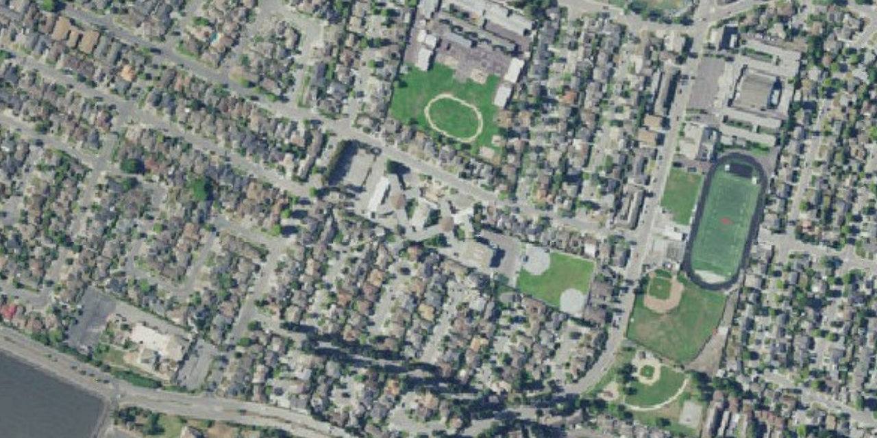 Vista aérea de Notre Dame High School