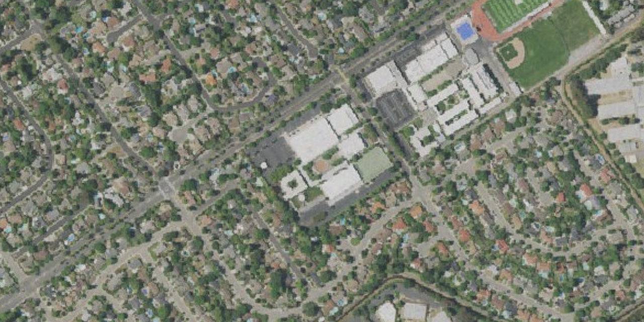 Aerial view of Carondelet High School