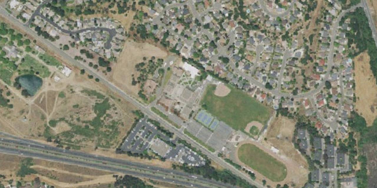 Aerial view of St. Patrick-St. Vincent High School