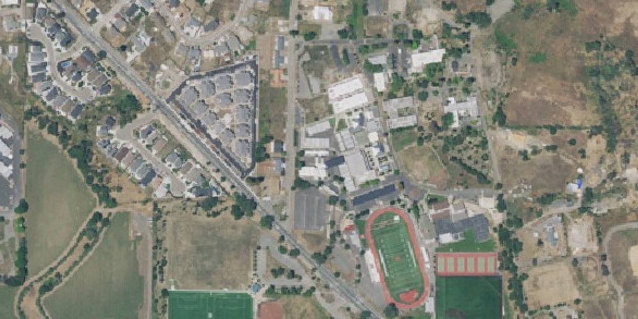 Aerial view of Cardinal Newman High School