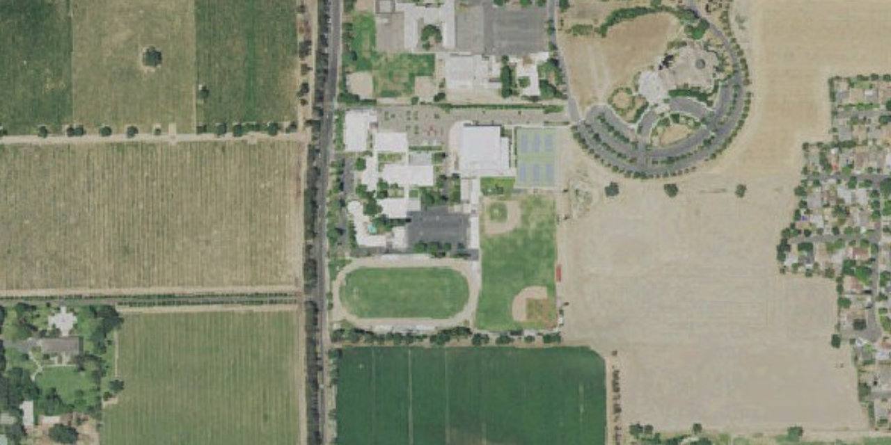 Aerial view of Central Catholic High School