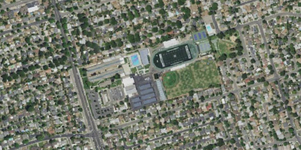 Aerial view of St. Mary's High School