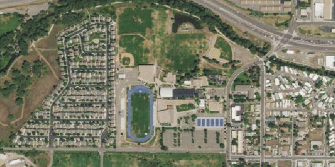 Aerial view of Mullen High School