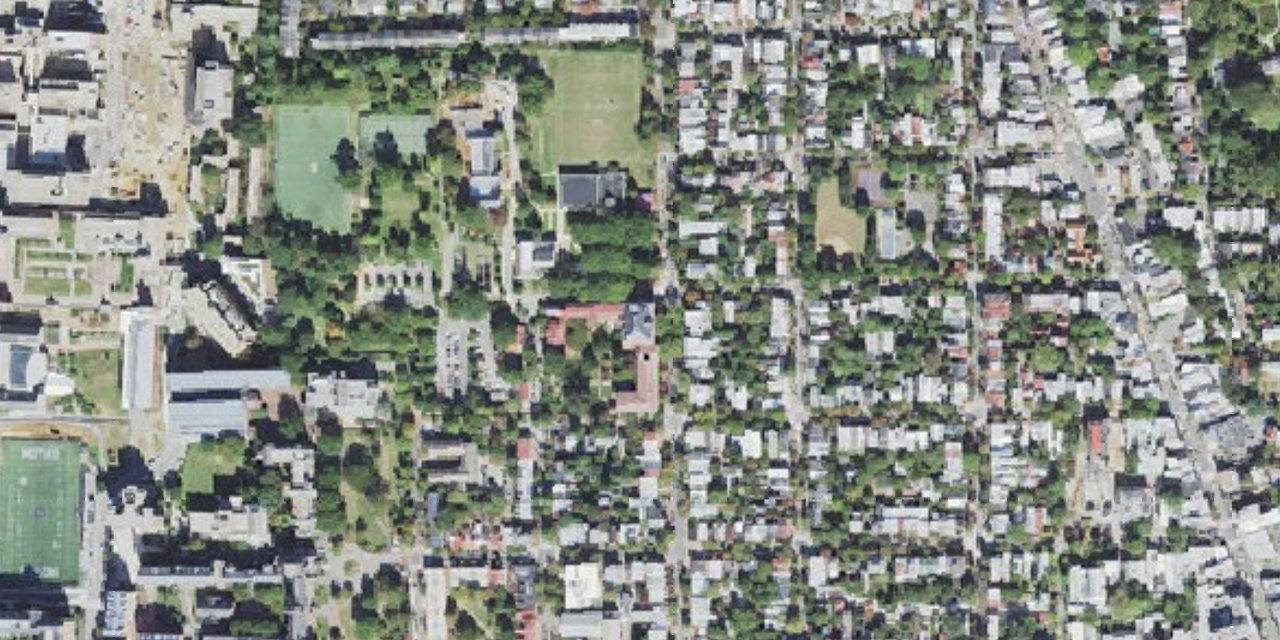 Aerial view of Georgetown Visitation Preparatory School