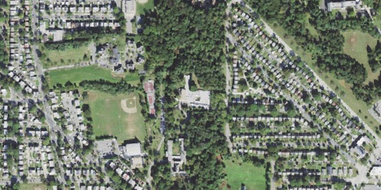 Aerial view of St. Anselm's Abbey School