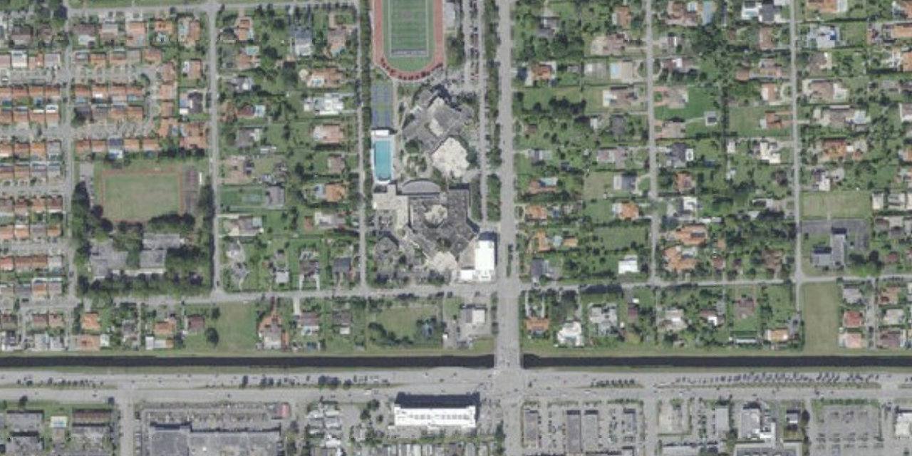 Aerial view of Belen Jesuit Preparatory School