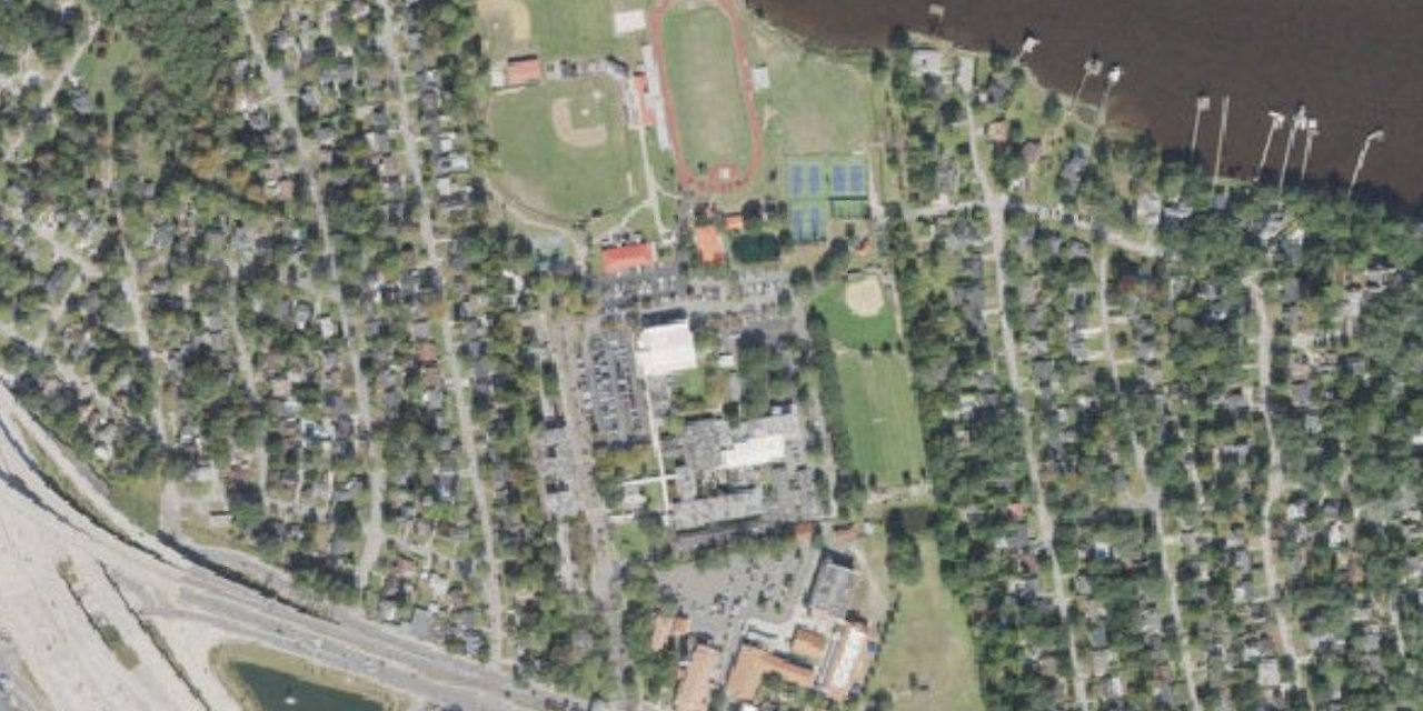 Aerial view of Bishop Kenny High School