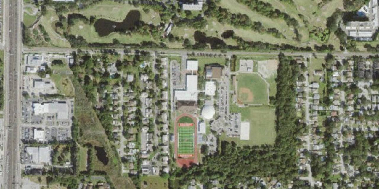 Aerial view of Clearwater Central Catholic High School