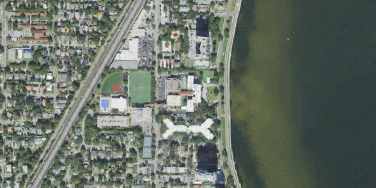 Aerial view of Academy of the Holy Names
