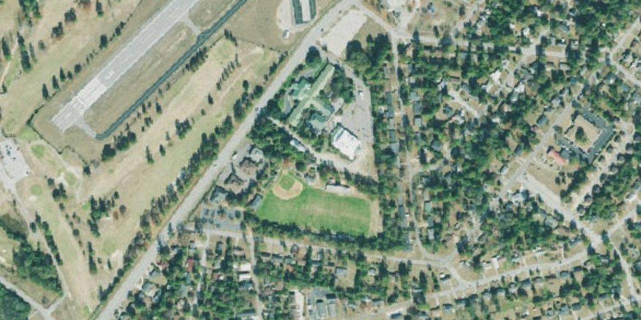 Aerial view of Aquinas High School