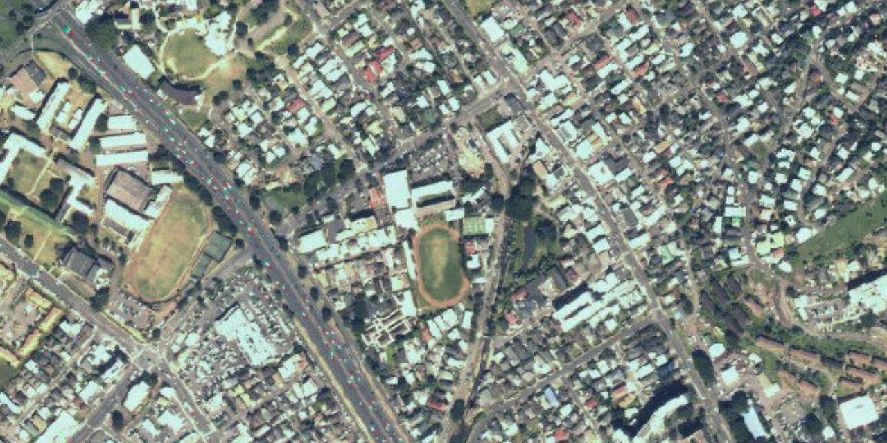 Aerial view of Damien Memorial School