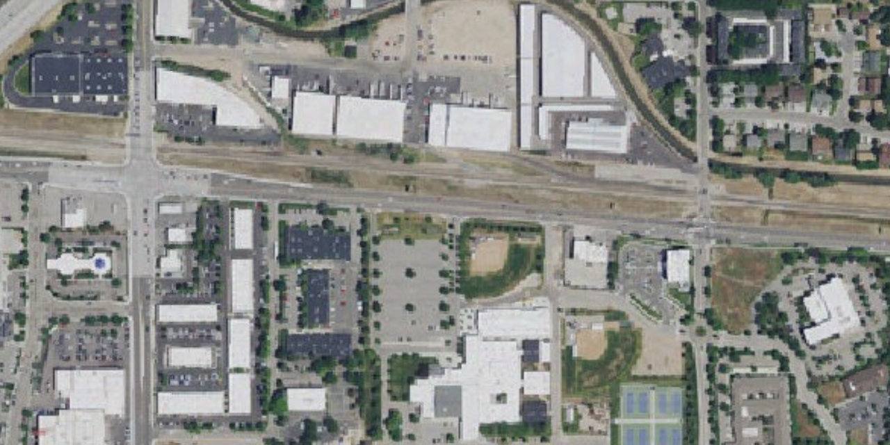 Aerial view of Bishop Kelly High School