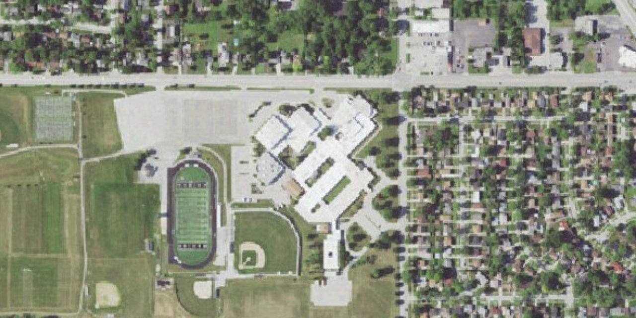 Aerial view of Marian Catholic High School