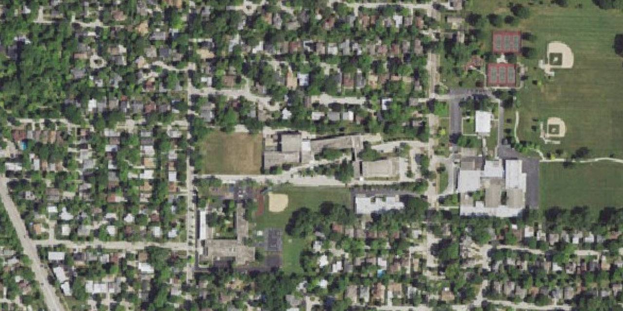 Aerial view of Regina Dominican High School