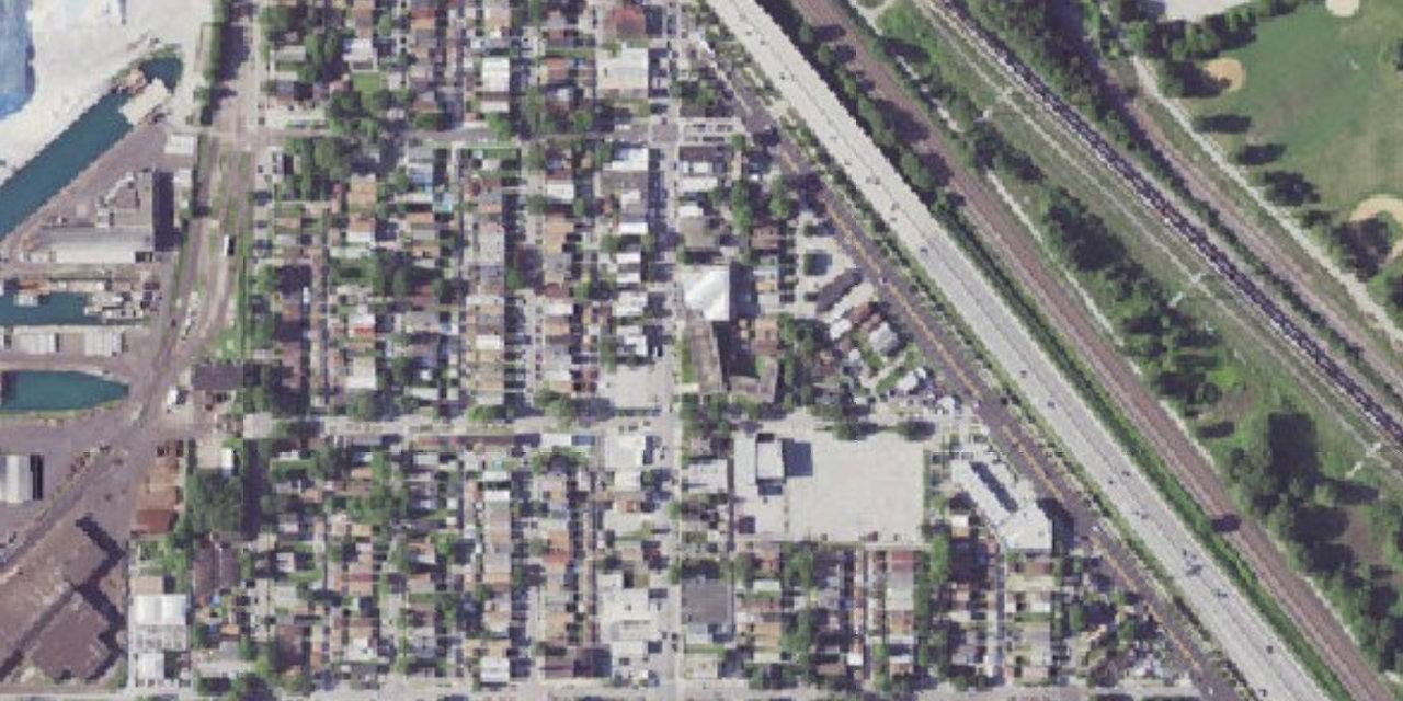 Aerial view of St. Francis De Sales High School