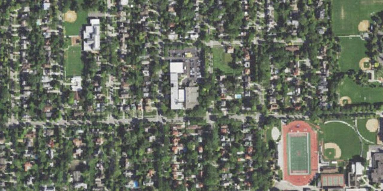 Aerial view of Trinity High School