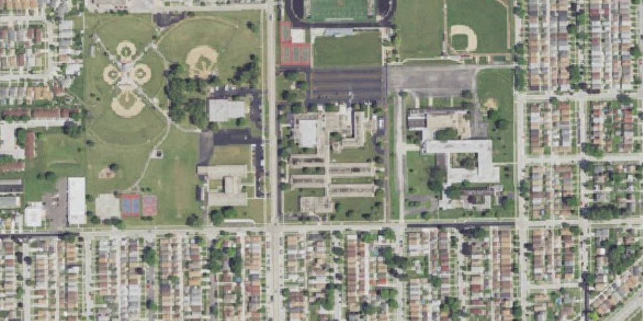 Aerial view of St. Laurence H.s.