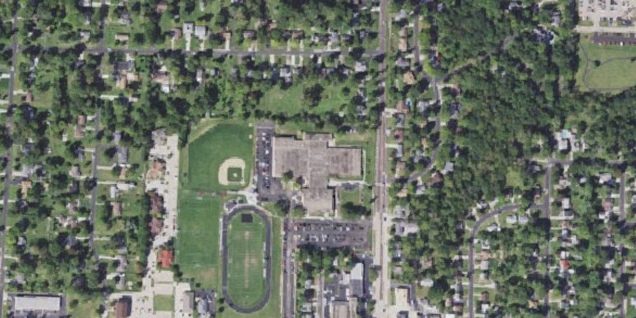 Aerial view of Peoria Notre Dame High School