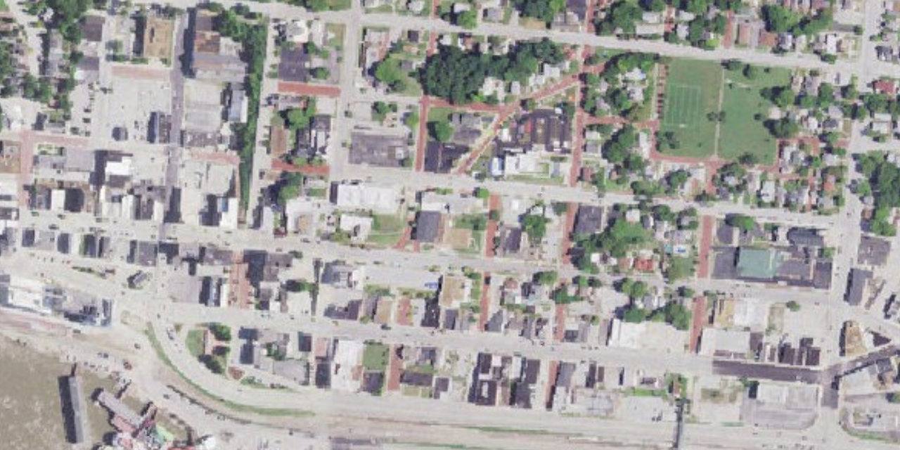 Aerial view of Marquette Catholic High School