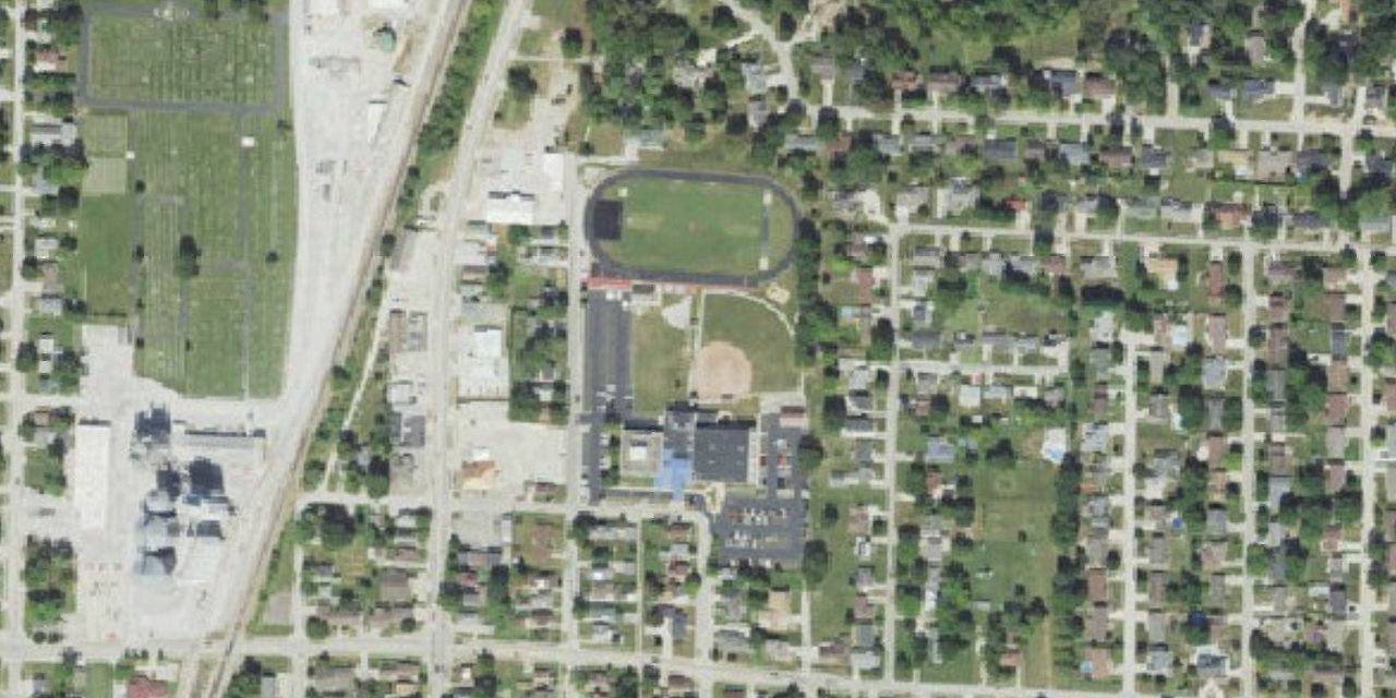 Aerial view of St. Anthony High School