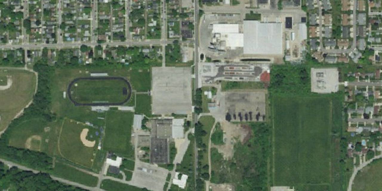 Aerial view of Marian High School