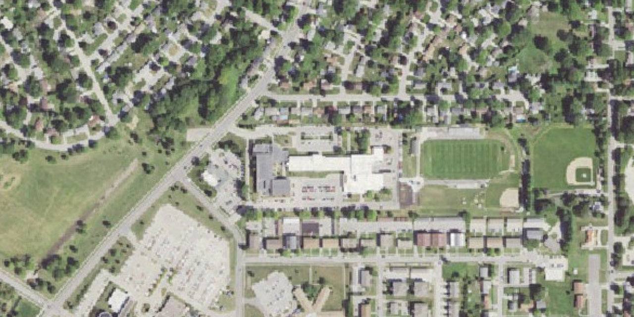 Aerial view of Cedar Valley Catholic School
