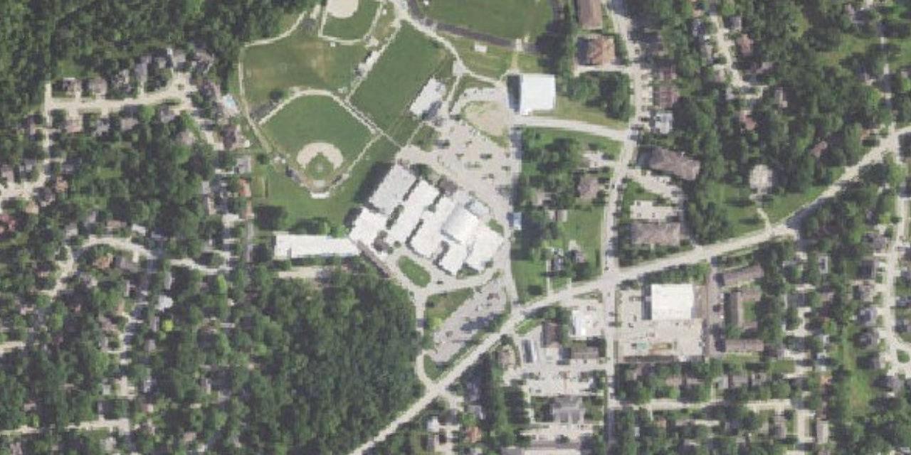 Aerial view of Regina Catholic Education Center Junior/Senior High