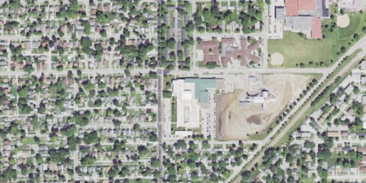 Aerial view of St. Edmond Catholic School