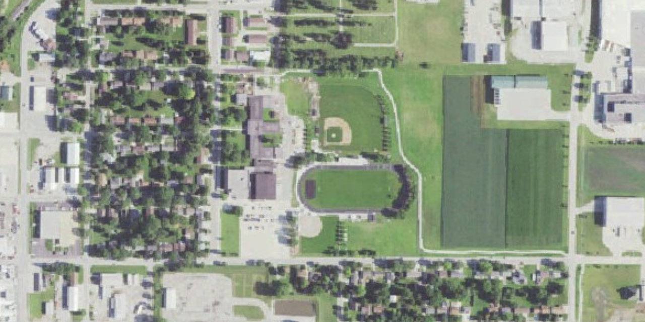 Aerial view of Bishop Garrigan Campus