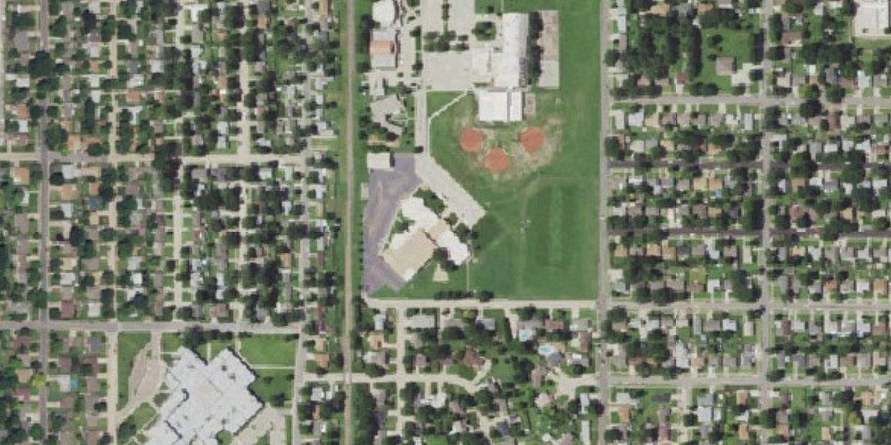 Aerial view of Sacred Heart Junior/Senior High School
