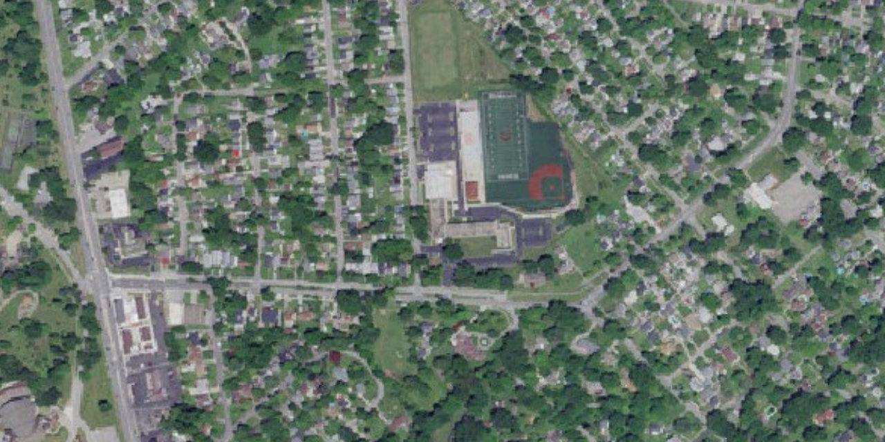 Aerial view of De Sales High School