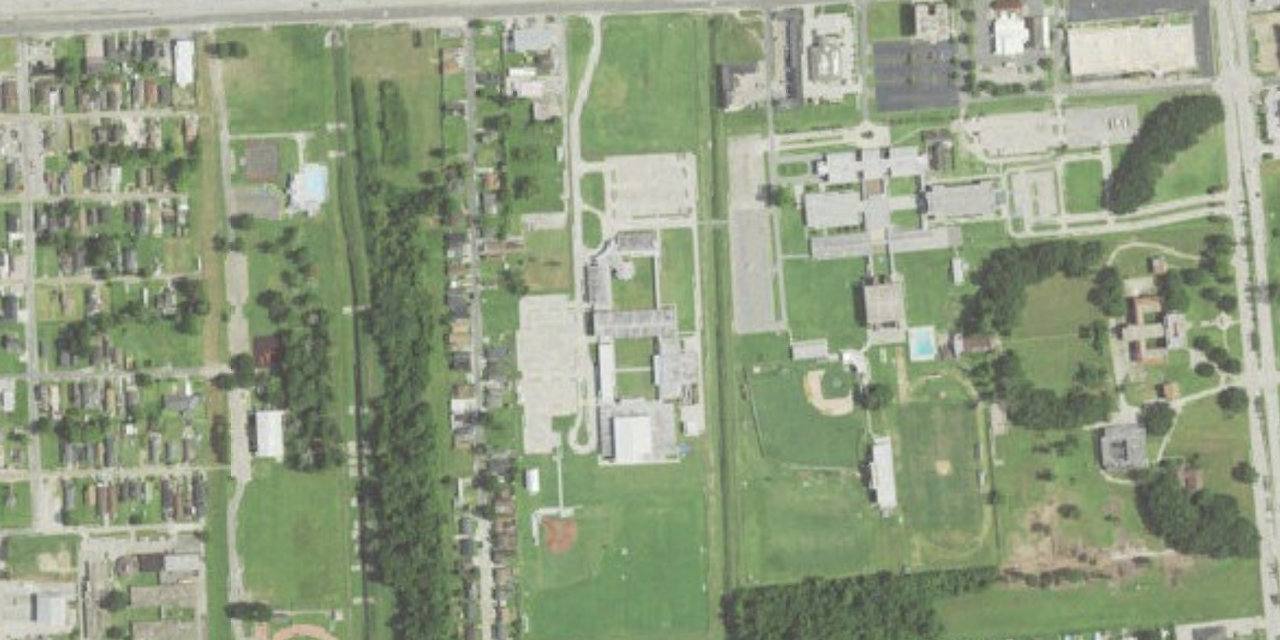 Aerial view of Academy of Our Lady