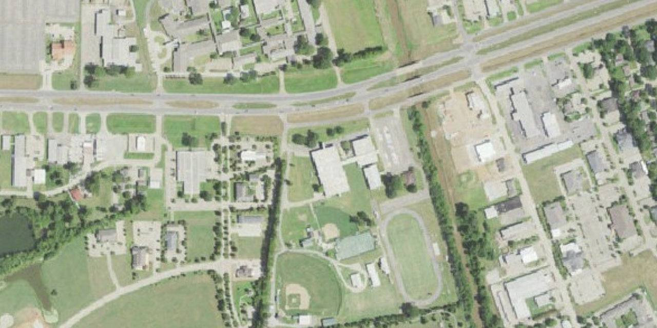 Aerial view of Holy Savior Menard High School