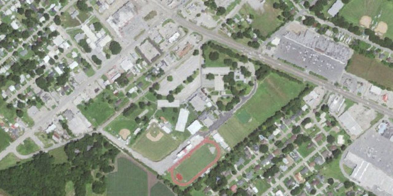 Aerial view of Catholic High School