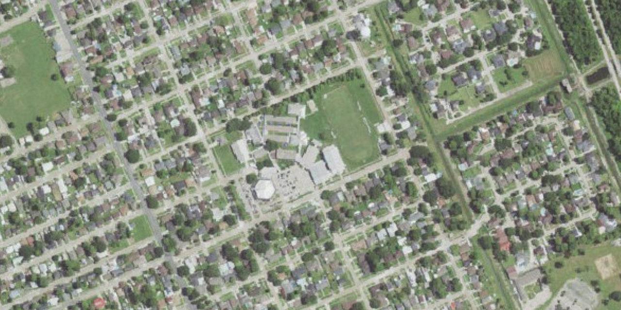 Aerial view of Central Catholic School